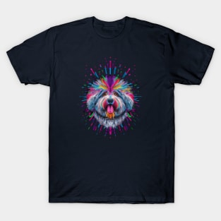 Bolognese Dog Colorful Artwork T-Shirt